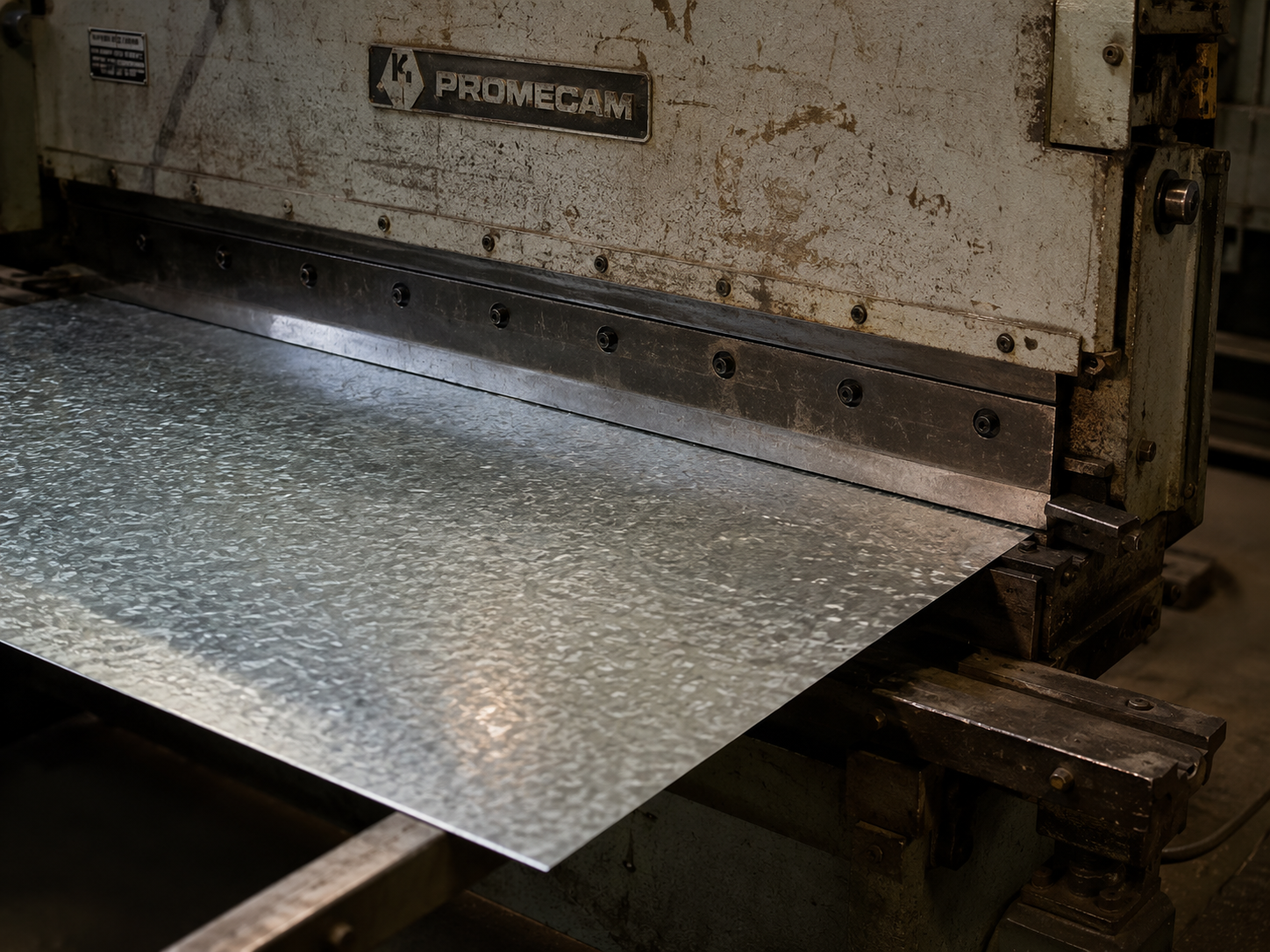 Shear industriel pour coupe de feuilles métalliques